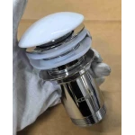 Донний клапан для раковини Koer PW-07-11 1 1/4'' з переливом автоматичний СLICK-СLACK (Біла керам.накл.) (KR5784)