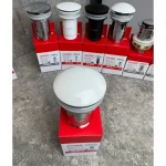 Донний клапан для раковини Koer PW-07-11 1 1/4'' з переливом автоматичний СLICK-СLACK (Біла керам.накл.) (KR5784)