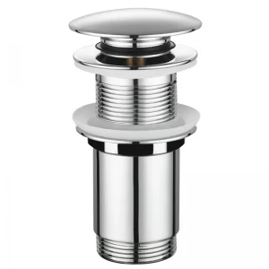 Донний клапан для раковини Koer PW-08-01 1 1/4''  без переливу автоматичний СLICK-СLACK (Колір хром) (KR5786)