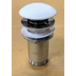 Донный клапан для раковины Koer PW-08-11 1 1/4'' без перелива автоматический СLICK-СLACK (Белая керам.накл) (KR5788)