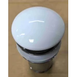 Донный клапан для раковины Koer PW-08-11 1 1/4'' без перелива автоматический СLICK-СLACK (Белая керам.накл) (KR5788)