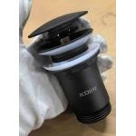 Донный клапан для раковины Koer PW-08-05 1 1/4'' без перелива автоматический СLICK-СLACK (Цвет черный) (KR5789)