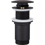 Донний клапан для раковини Koer PW-08-05 1 1/4''  без переливу автоматичний СLICK-СLACK (Колір чорн) (KR5789)