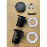 Донный клапан для раковины Koer PW-08-05 1 1/4'' без перелива автоматический СLICK-СLACK (Цвет черный) (KR5789)