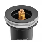 Донный клапан для раковины Koer PW-08-05 1 1/4'' без перелива автоматический СLICK-СLACK (Цвет черный) (KR5789)