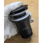 Донный клапан для раковины Koer PW-08-05 1 1/4'' без перелива автоматический СLICK-СLACK (Цвет черный) (KR5789)