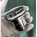 Донний клапан для раковини Koer PW-11-01 1 1/4''  універсальний (з/без перел) СLICK-СLACK (Колір хром) (KR5790)