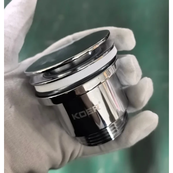 Донний клапан для раковини Koer PW-11-01 1 1/4''  універсальний (з/без перел) СLICK-СLACK (Колір хром) (KR5790)
