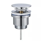 Донний клапан для раковини Koer PW-11-01 1 1/4''  універсальний (з/без перел) СLICK-СLACK (Колір хром) (KR5790)