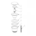 Донний клапан для раковини Koer PW-11-01 1 1/4''  універсальний (з/без перел) СLICK-СLACK (Колір хром) (KR5790)