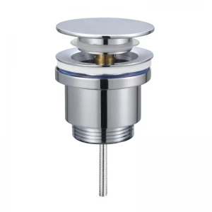 Донний клапан для раковини Koer PW-11-01 1 1/4''  універсальний (з/без перел) СLICK-СLACK (Колір хром) (KR5790)