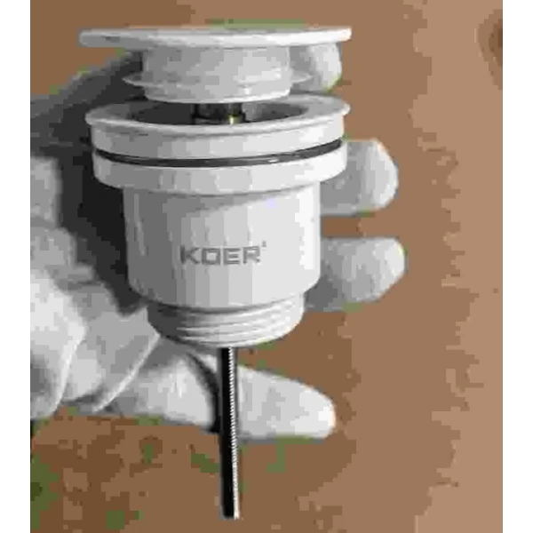 Донный клапан для раковины Koer PW-11-03 1 1/4'' универсальный (с/без перл) СLICK-СLACK (Цвет белый) (KR5791)