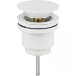 Донний клапан для раковини Koer PW-11-03 1 1/4''  універсальний (з/без перел) СLICK-СLACK (Колір білий) (KR5791)