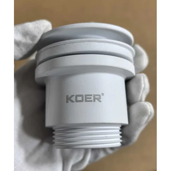 Донный клапан для раковины Koer PW-11-03 1 1/4'' универсальный (с/без перл) СLICK-СLACK (Цвет белый) (KR5791)