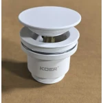 Донный клапан для раковины Koer PW-11-03 1 1/4'' универсальный (с/без перл) СLICK-СLACK (Цвет белый) (KR5791)