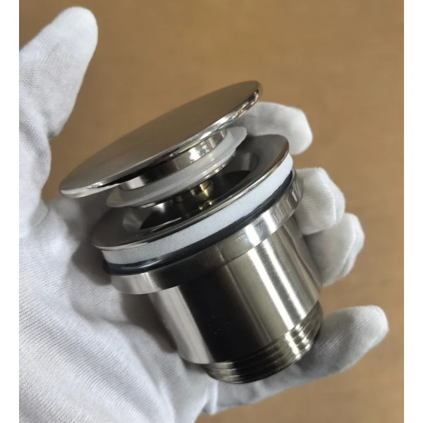 Донный клапан для раковины Koer PW-11-02 1 1/4'' универсальный (с/без перел.) СLICK-СLACK SS COLOR (KR5792)