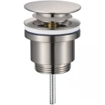 Донний клапан для раковини Koer PW-11-02 1 1/4''  універсальний (з/без перел) СLICK-СLACK SS COLOR (KR5792)