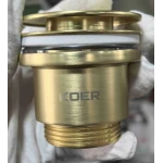 Донний клапан для раковини Koer PW-11-12 1 1/4''  універсальний (з/без перел) СLICK-СLACK (Колір зол.мат) (KR5794)