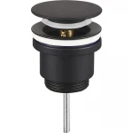 Донний клапан для раковини Koer PW-11-05 1 1/4''  універсальний (з/без перел) СLICK-СLACK (Колір чорн) (KR5795)