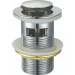 Донний клапан для раковини Koer PW-09-01 1 1/4'' з переливом автоматичний СLICK-СLACK (Колір хром) (KR5796)