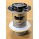 Донний клапан для раковини Koer PW-09-01 1 1/4'' з переливом автоматичний СLICK-СLACK (Колір хром) (KR5796)