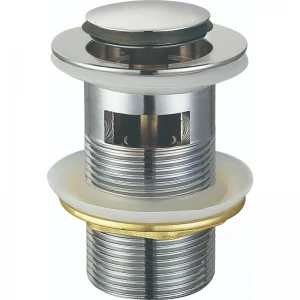 Донний клапан для раковини Koer PW-09-01 1 1/4'' з переливом автоматичний СLICK-СLACK (Колір хром) (KR5796)