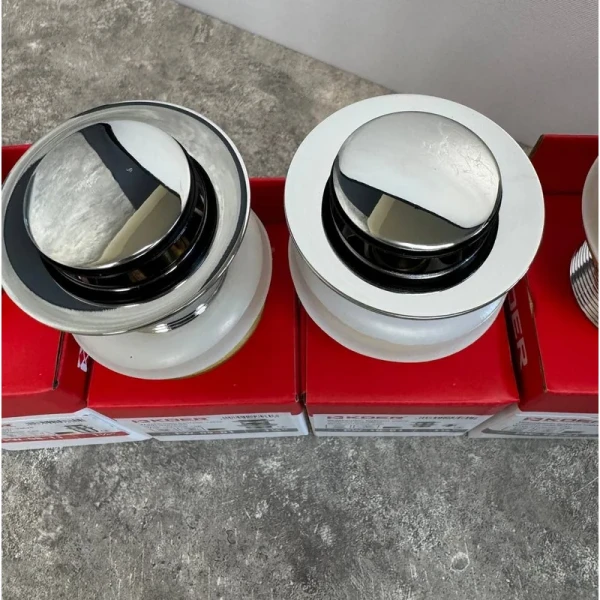 Донный клапан для раковины Koer PW-10-01 1 1/4'' без перелива автоматический СLICK-СLACK (Цвет хром) (KR5797)