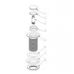 Донный клапан для раковины Koer PW-10-01 1 1/4'' без перелива автоматический СLICK-СLACK (Цвет хром) (KR5797)