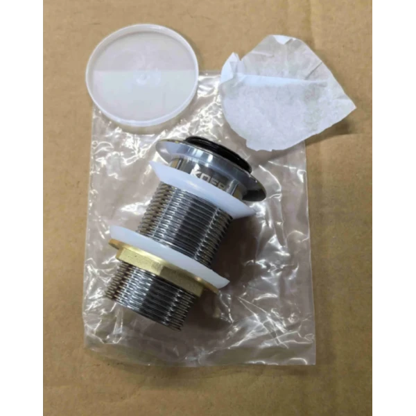 Донный клапан для раковины Koer PW-10-01 1 1/4'' без перелива автоматический СLICK-СLACK (Цвет хром) (KR5797)