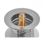 Донный клапан для раковины Koer PW-10-01 1 1/4'' без перелива автоматический СLICK-СLACK (Цвет хром) (KR5797)