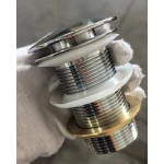 Донный клапан для раковины Koer PW-12-01 1 1/4'' без перелива автоматический СLICK-СLACK (Цвет хром) (KR5798)