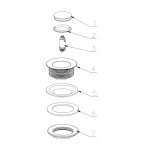 Донный клапан для ванны Koer PW-06-01 1 1/2'' автоматический СLICK-СLACK (Цвет хром) (KR5799)