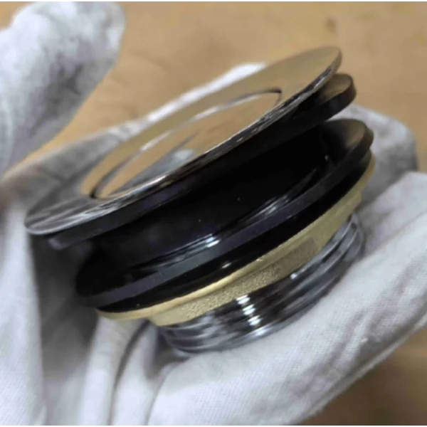 Донный клапан для ванны Koer PW-06-01 1 1/2'' автоматический СLICK-СLACK (Цвет хром) (KR5799)