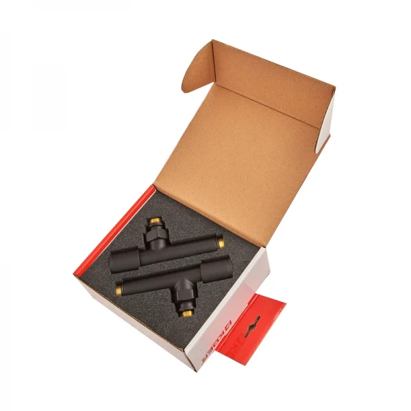 Комплект кранів для рушникосушки кутовий Koer KR.SET.535 BLACK - M1/2''xM1/2'' подовжений (KR5844)
