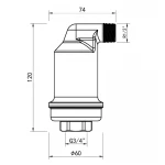 Воздухоотводчик автоматический Koer KR.1247-20 - 3/4