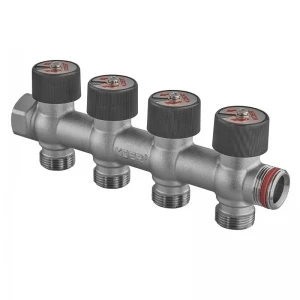 Коллектор вентильный без фитинга Koer KR.1128-4 - 3/4