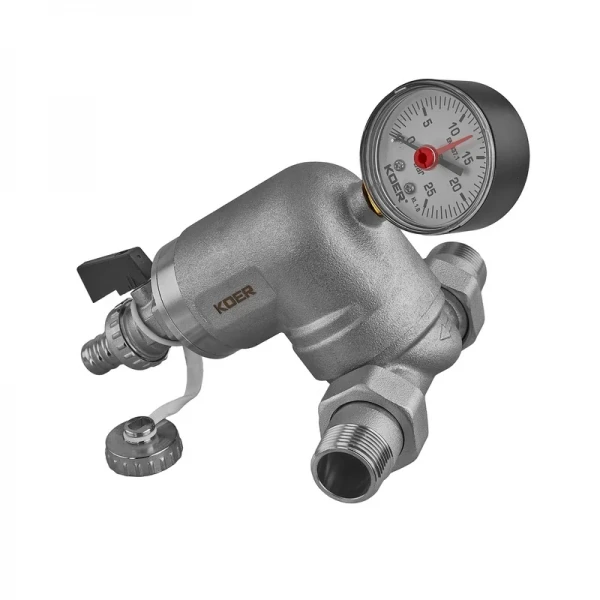 Фильтр тонкой очистки с поворотным соединением и манометром Koer KR.1240 - 3/4
