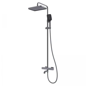 Душевая колонна KOER KB-57038-07 графитовая с термостатом на 3 функции (KR5962)