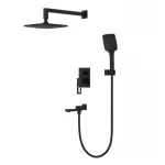 Душевая система встроенного монтажа KOER 009 BLACK KB-66009-05 латунная черная матовая на 3 режима (KR6020)
