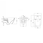 Унитаз-биде подвесной с электронным управлением Koer TB-0101 Smart 590x375x335mm (KR6117)