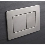 Панель змиву Koer KT-0612-02 240x160x10mm з нержавіючої сталі, кнопка квадратна SUS304 (KR6120)