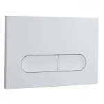 Панель смыва Koer KT-0608-03 240x160x10mm пластиковая, закругленная кнопка (цвет белый) (KR6123)