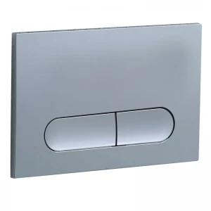 Панель змиву Koer KT-0608-01 240x160x10mm пластикова, кнопка закруглена (колір хром) (KR6124)