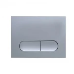Панель змиву Koer KT-0608-01 240x160x10mm пластикова, кнопка закруглена (колір хром) (KR6124)