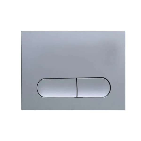 Панель змиву Koer KT-0608-01 240x160x10mm пластикова, кнопка закруглена (колір хром) (KR6124)