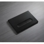 Панель смыва Koer KT-0608-05 240x160x10mm пластиковая, кнопка закругленная (цвет черный матовый) (KR6125)