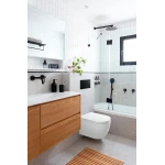 Панель смыва Koer KT-0608-05 240x160x10mm пластиковая, кнопка закругленная (цвет черный матовый) (KR6125)