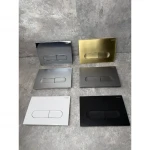Панель смыва Koer KT-0608-05 240x160x10mm пластиковая, кнопка закругленная (цвет черный матовый) (KR6125)