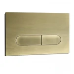 Панель змиву Koer KT-0608-12 240x160x10mm пластик., кнопка закруглена (колір матове золото) (KR6126)