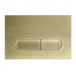 Панель змиву Koer KT-0608-12 240x160x10mm пластик., кнопка закруглена (колір матове золото) (KR6126)
